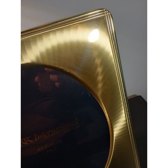 Solid Brass Picture Frame Carr International Photo Tabletop Oval Square 8x10 - Picture 14 of 15